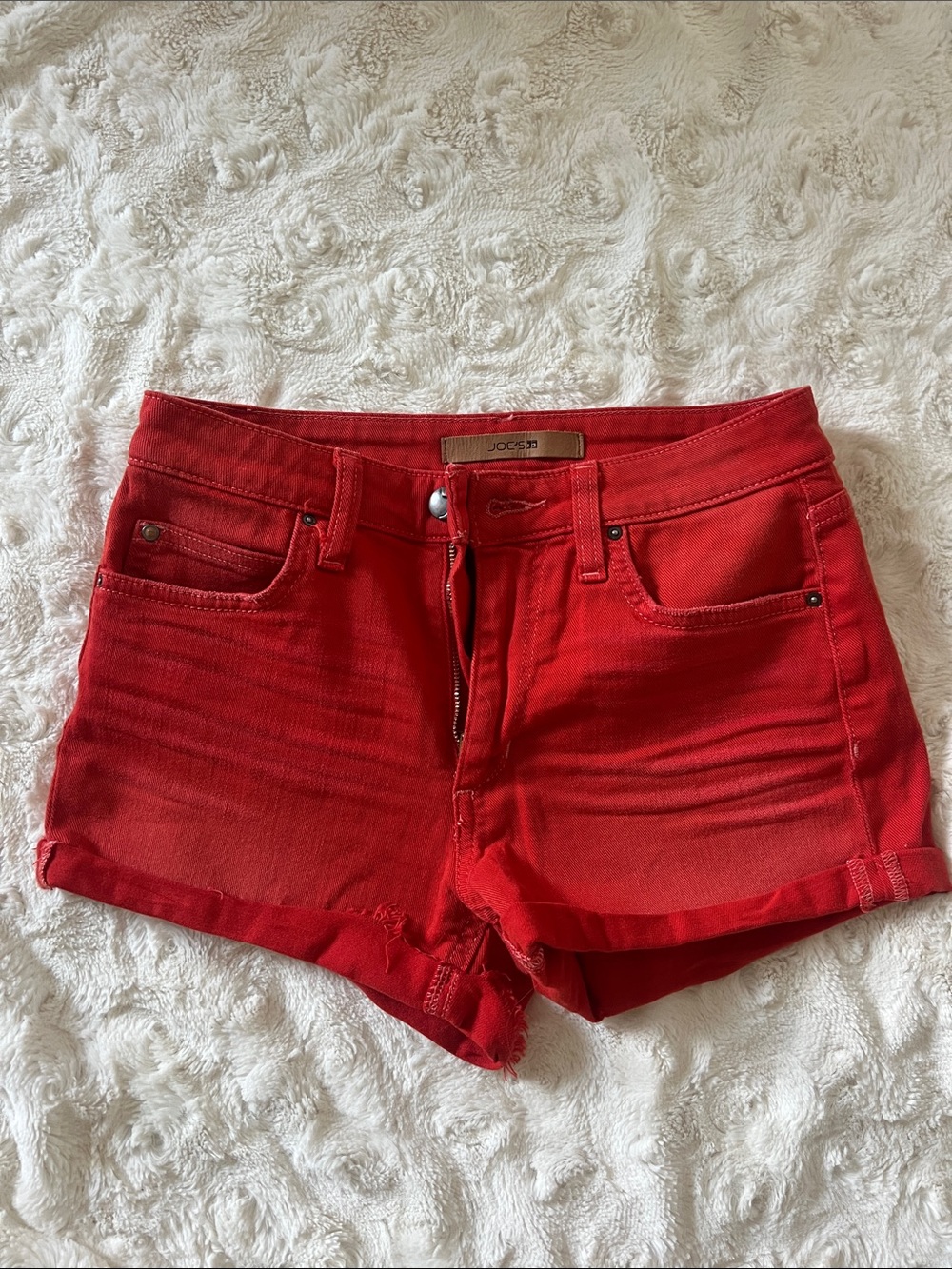 Joe's Jeans Red Women's Denim Cutoff Shorts